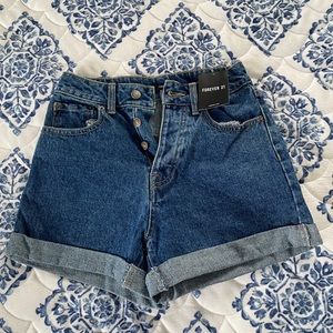 High Rise Jean Shorts